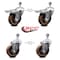 Service Caster 4 Inch High Temp Glass Filled Nylon 1/2 Inch Stem Caster Total Lock Brakes, 2PK SCC-TSTTL20S414-GFNSHT-121315-2-S-2 - alternate 3